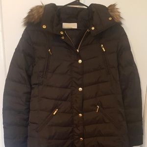 Michael Kors Black Puffer Jacket Size L(used once)